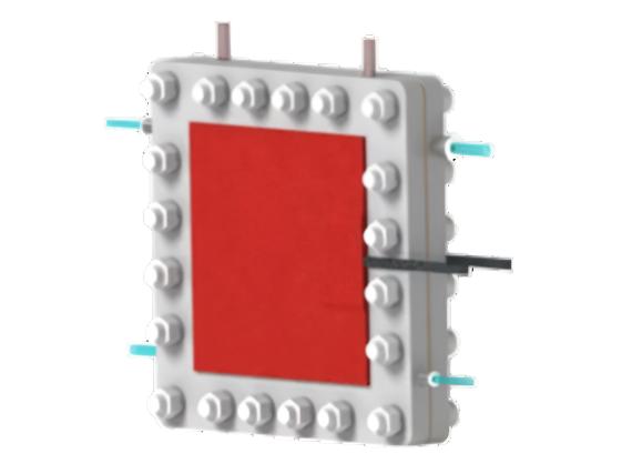 250cm² AEM Electrolyzer Hardware - Serpentine Flow Field, Ti + Ti End Plate, Electrochemical Products, MSE Supplies LLC, MSE Supplies
