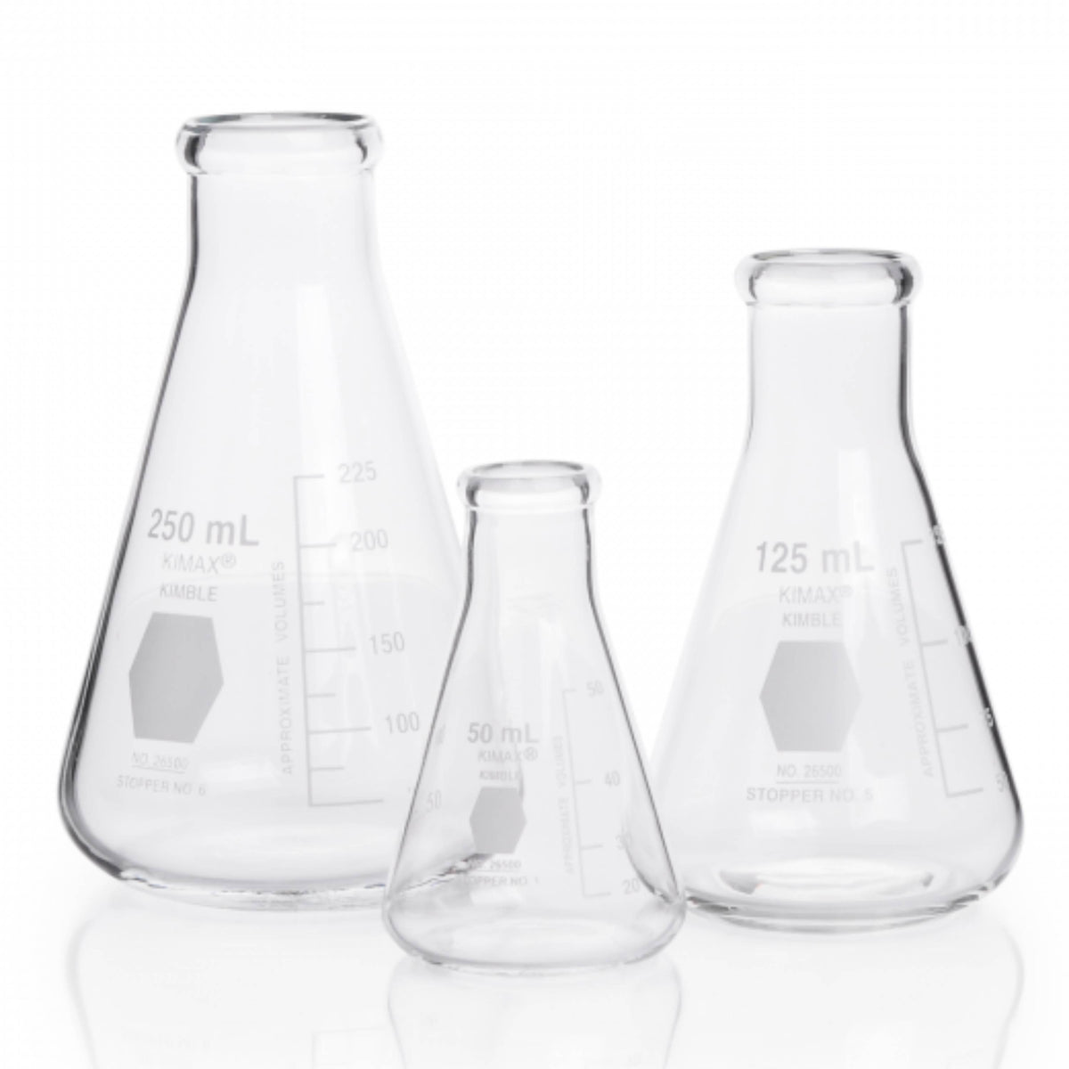 KIMBLE® KIMAX® 125 mL Erlenmeyer Flask, Narrow Mouth