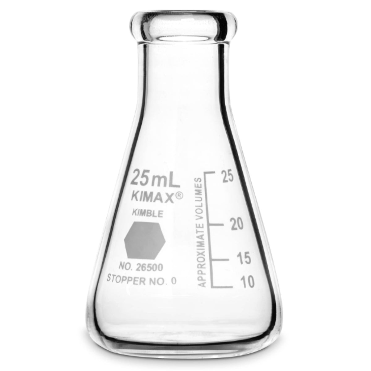 KIMBLE® KIMAX® Erlenmeyer Flask, Narrow Mouth, 25 mL