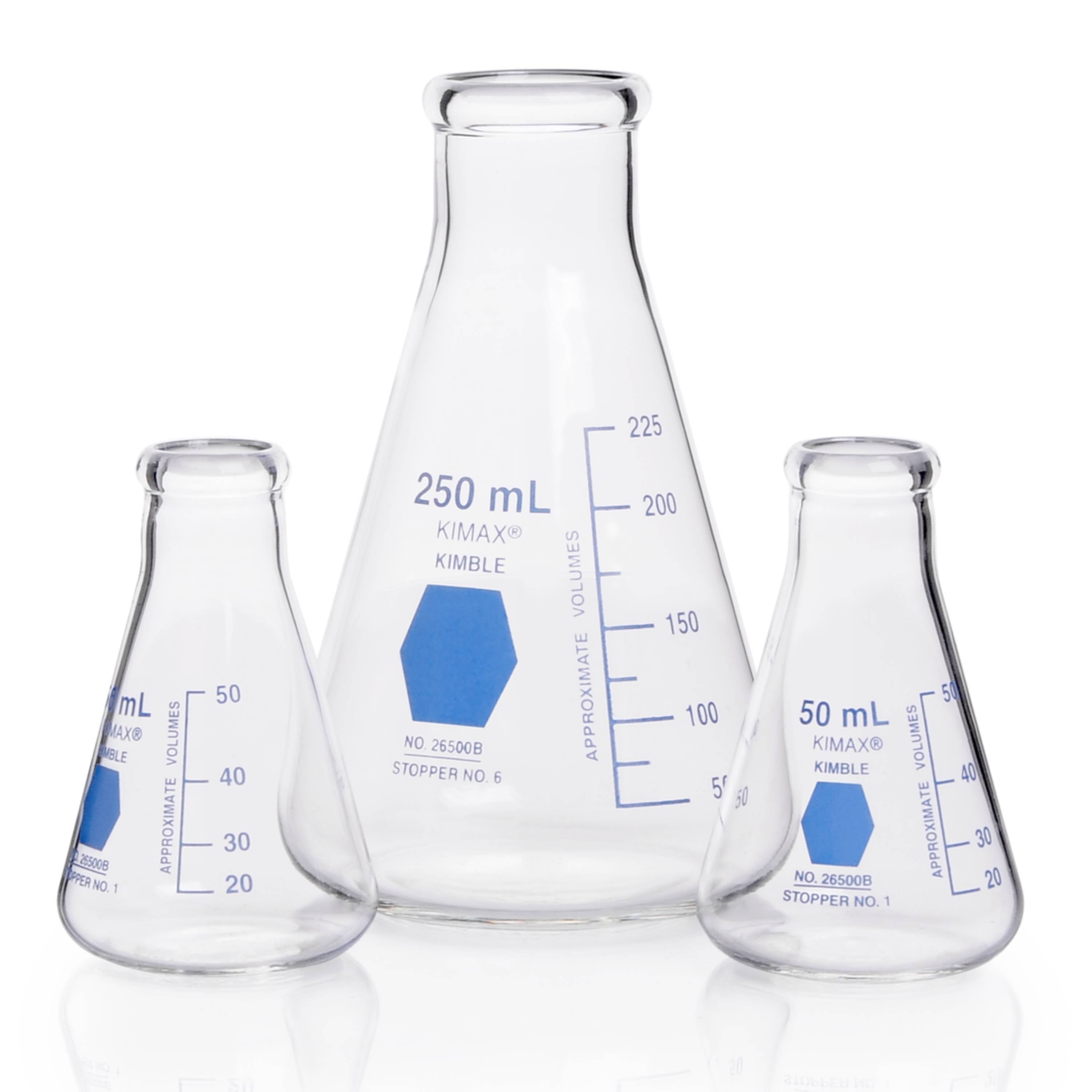 KIMBLE® KIMAX® Coloware Erlenmeyer Flask, Blue, 125 mL - Labware - DWK Life Sciences - MSE Supplies