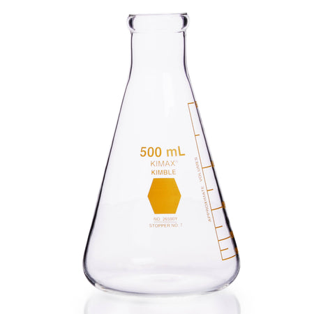 KIMBLE® KIMAX® Coloware Erlenmeyer Flask, Yellow, 500 mL