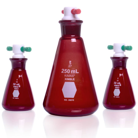 KIMBLE® RAY-SORB® Erlenmeyer Flask, Yellow, 125 mL