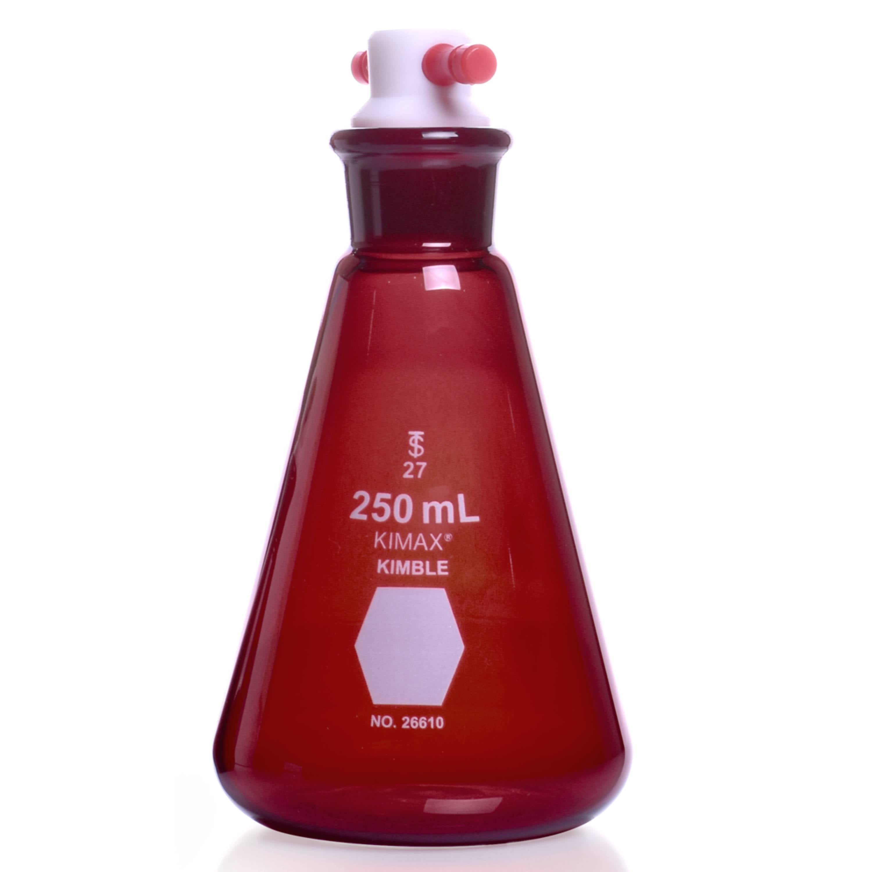 KIMBLE® RAY-SORB® Erlenmeyer Flask, Red, 250 mL