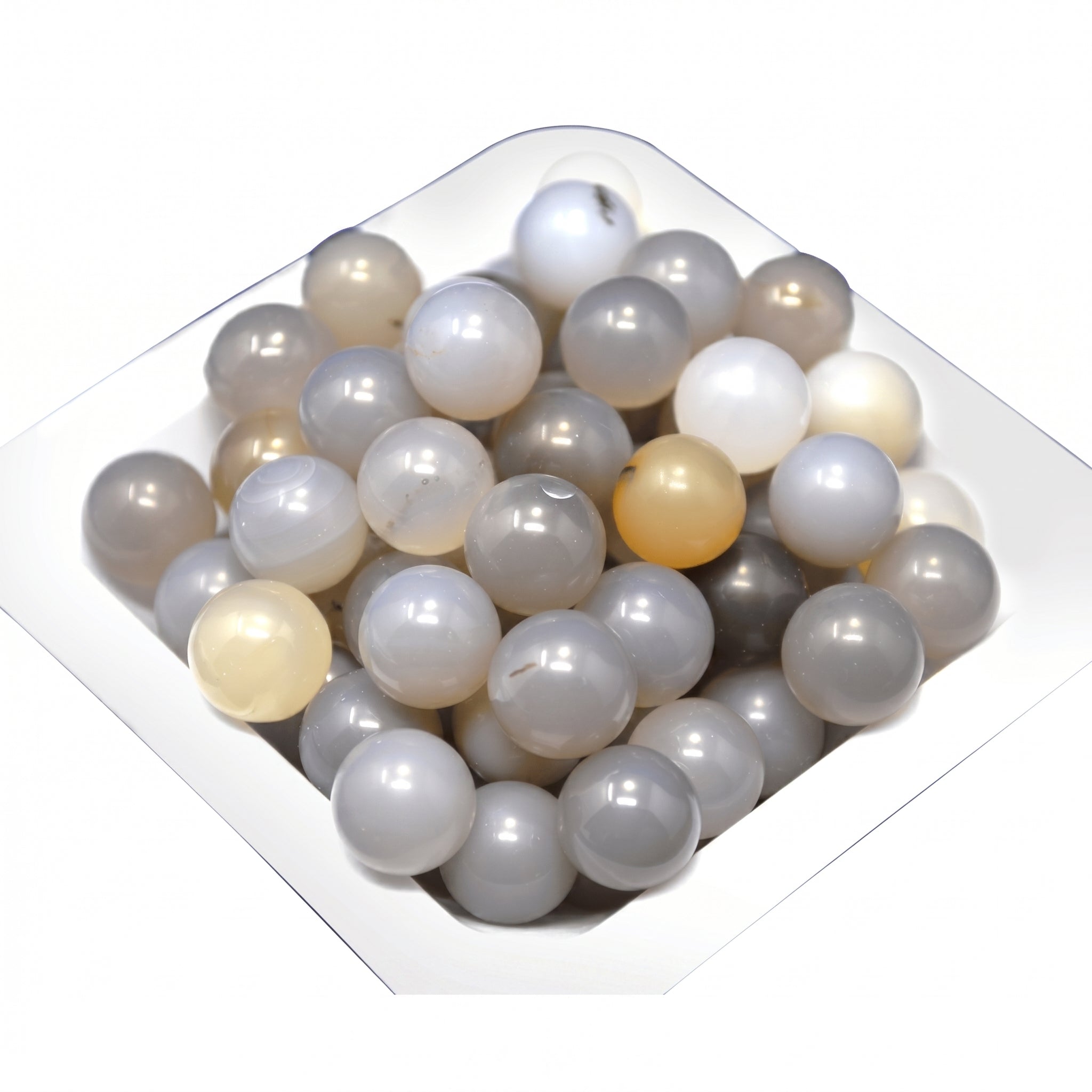 MSE PRO 12 mm Agate Milling Media Balls, 1 kg AI image