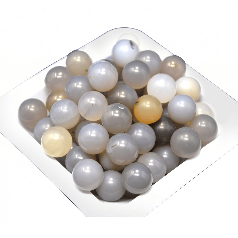 MSE PRO 12 mm Agate Milling Media Balls, 1 kg AI image