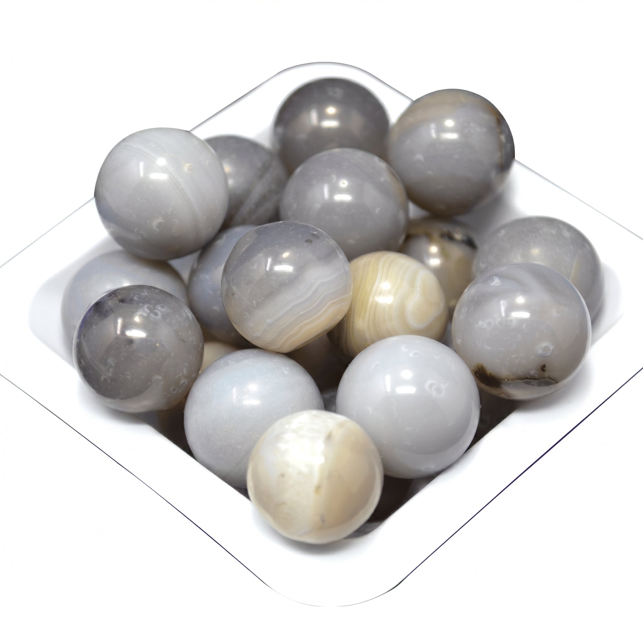 MSE PRO 20 mm Agate Milling Media Balls, 1 kg AI image