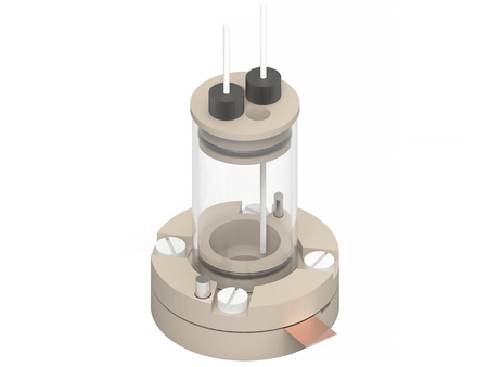 Bottom mount electrochemical cell setup, 15mm x 15mm, Electrochemical Products, Redox.me, MSE Supplies