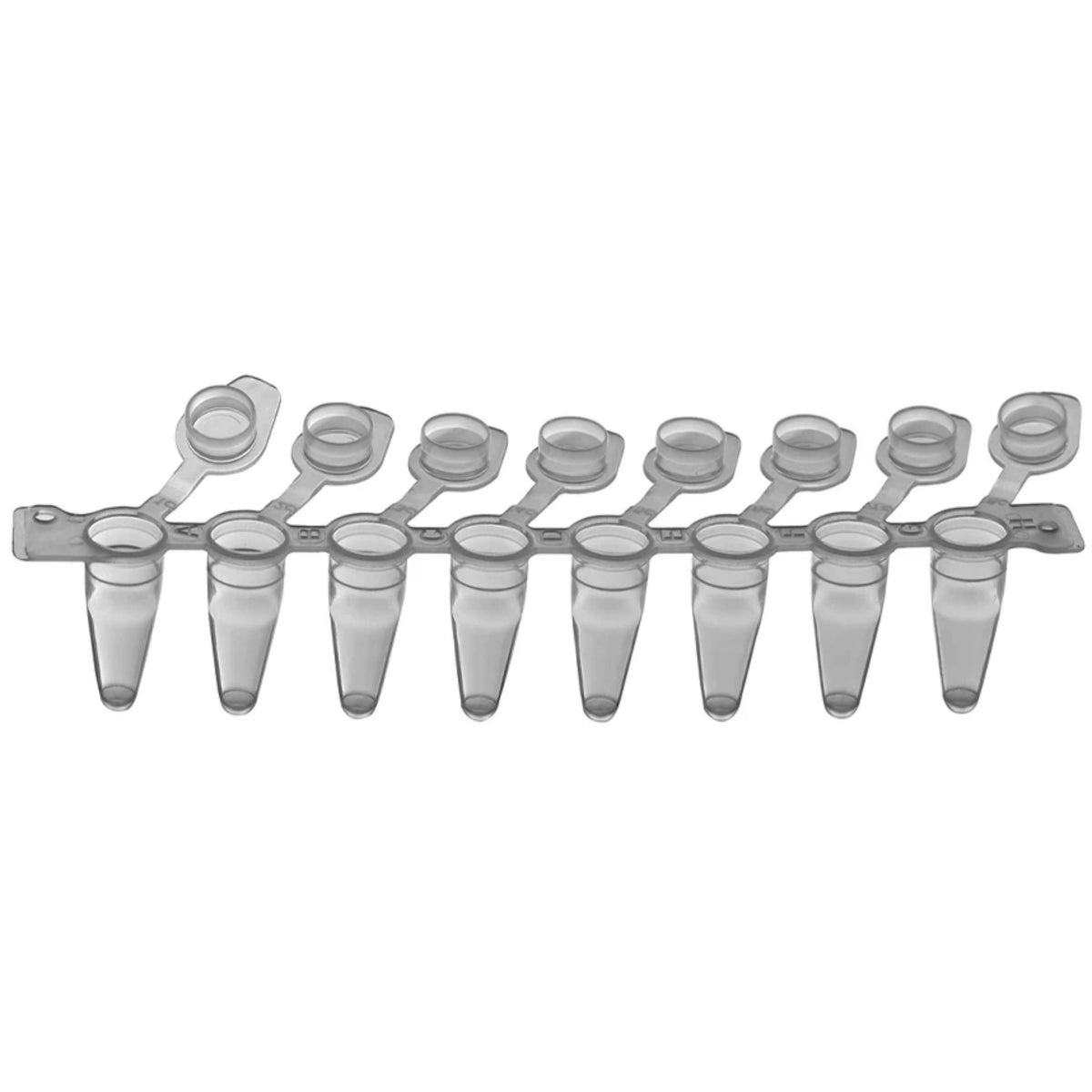 AHN myTube® PCR Consumables qPCR strips of 8 tubes 0.1 mL w/ separate flat optical caps(5 x 10 x 12