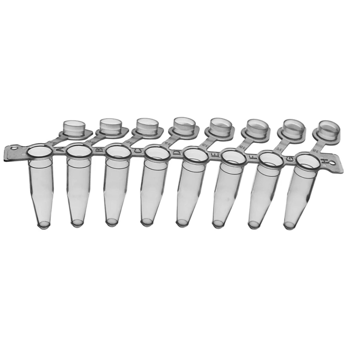 AHN myTube® PCR strips of 8 tubes 0.2 mL Flat Caps Clear(5 x 10 x 12 Strips and Caps)