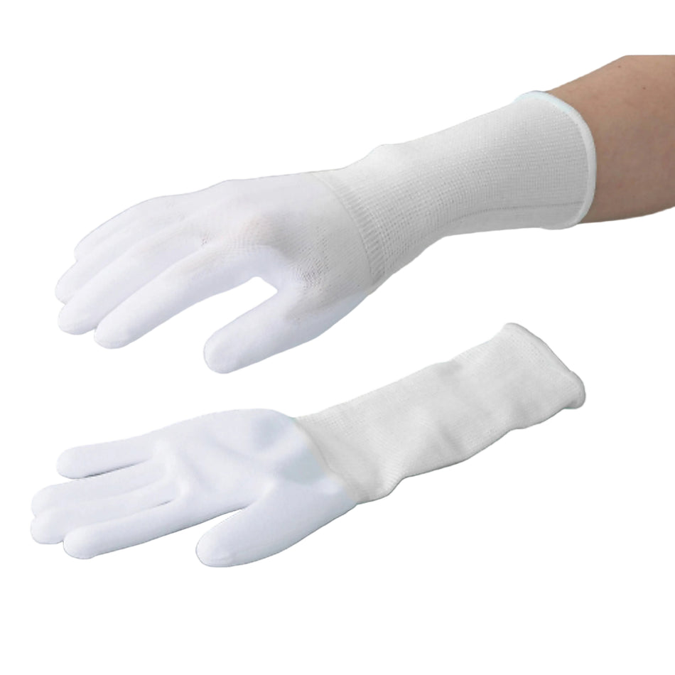 ASPURE 10 pairs Long PU Coat Gloves Over Lock Type Palm Coated S