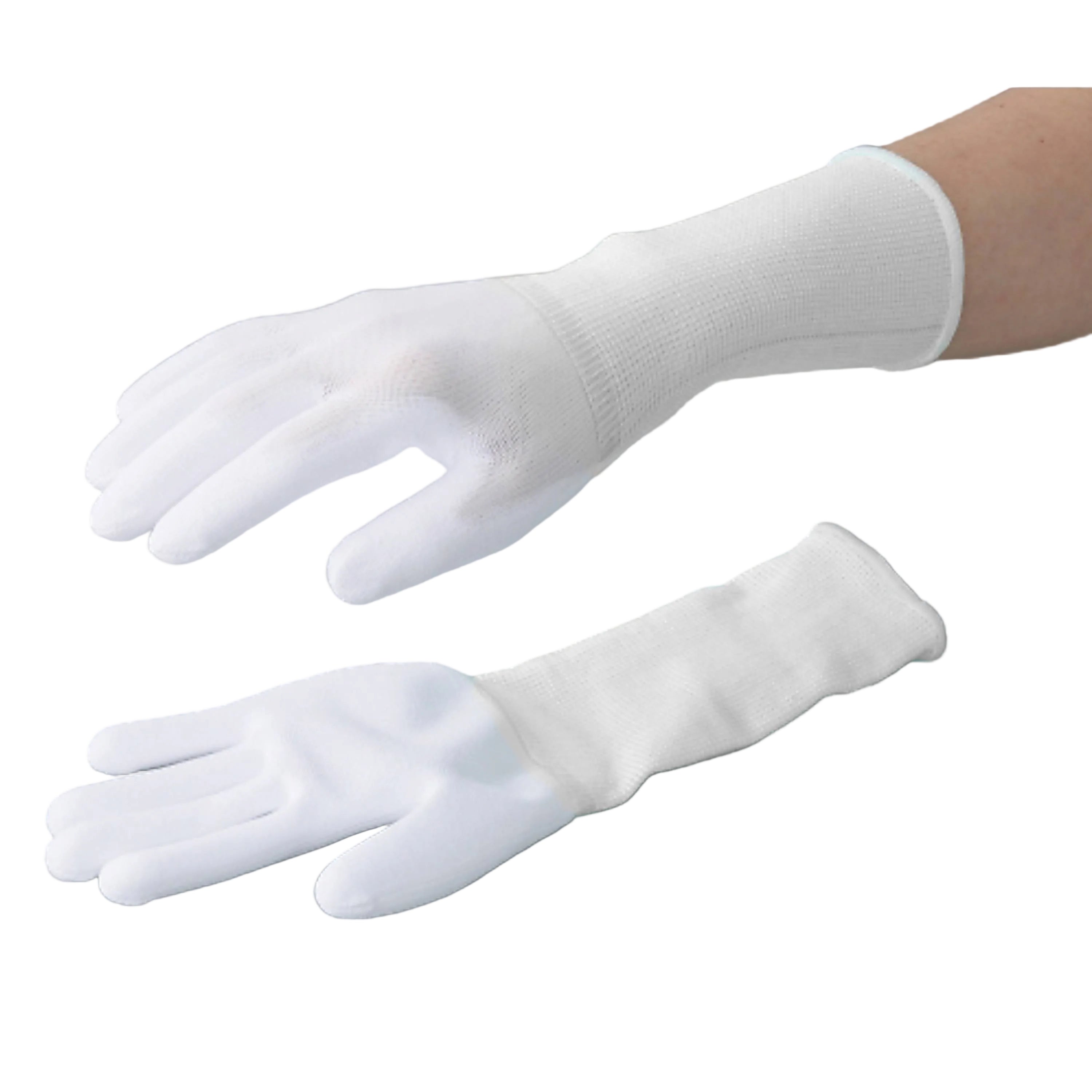 ASPURE 10 pairs Long PU Coat Gloves Over Lock Type Fingertip Coat S