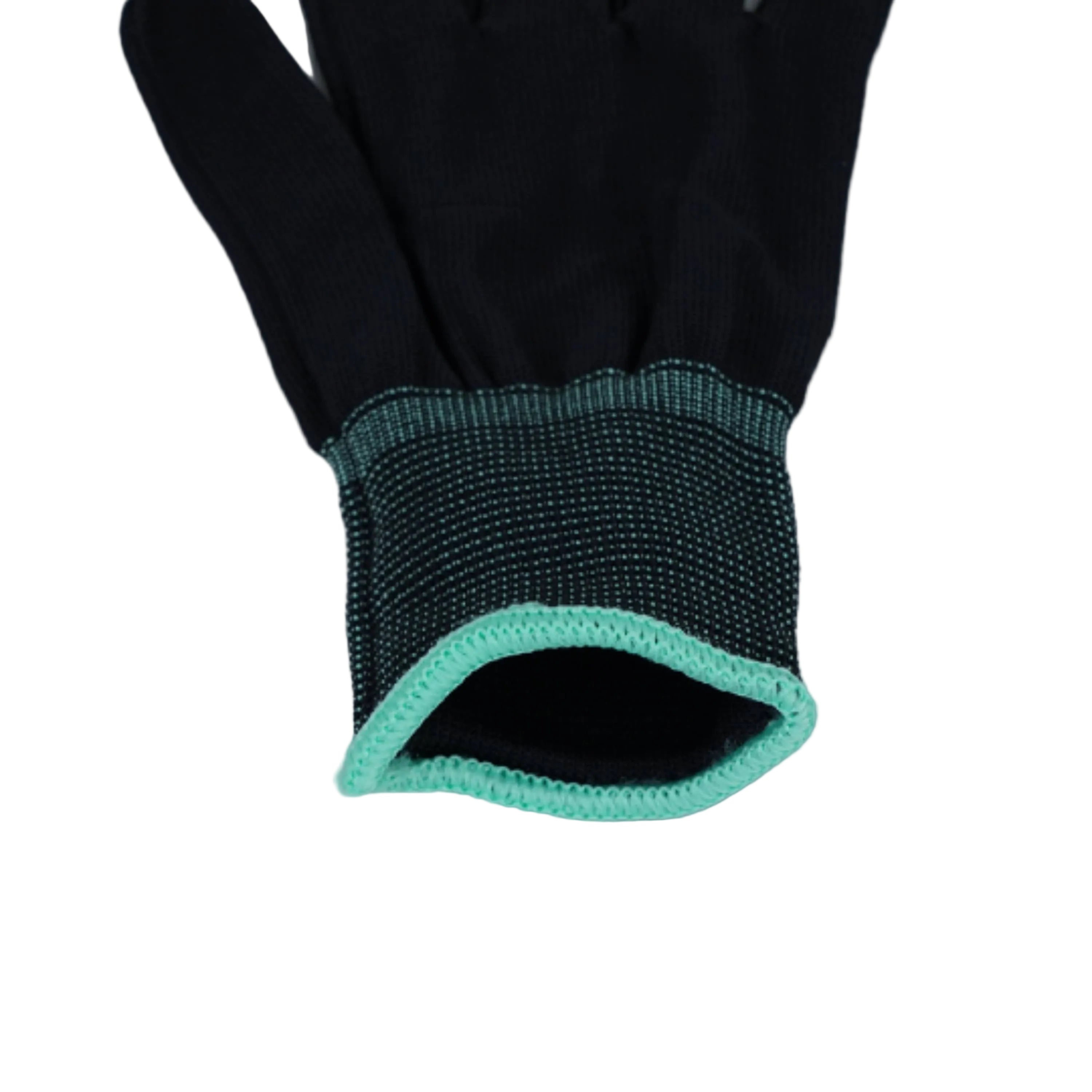 ASPURE Inner Gloves Black Overlock, Polyester M 10 Pairs/Bag