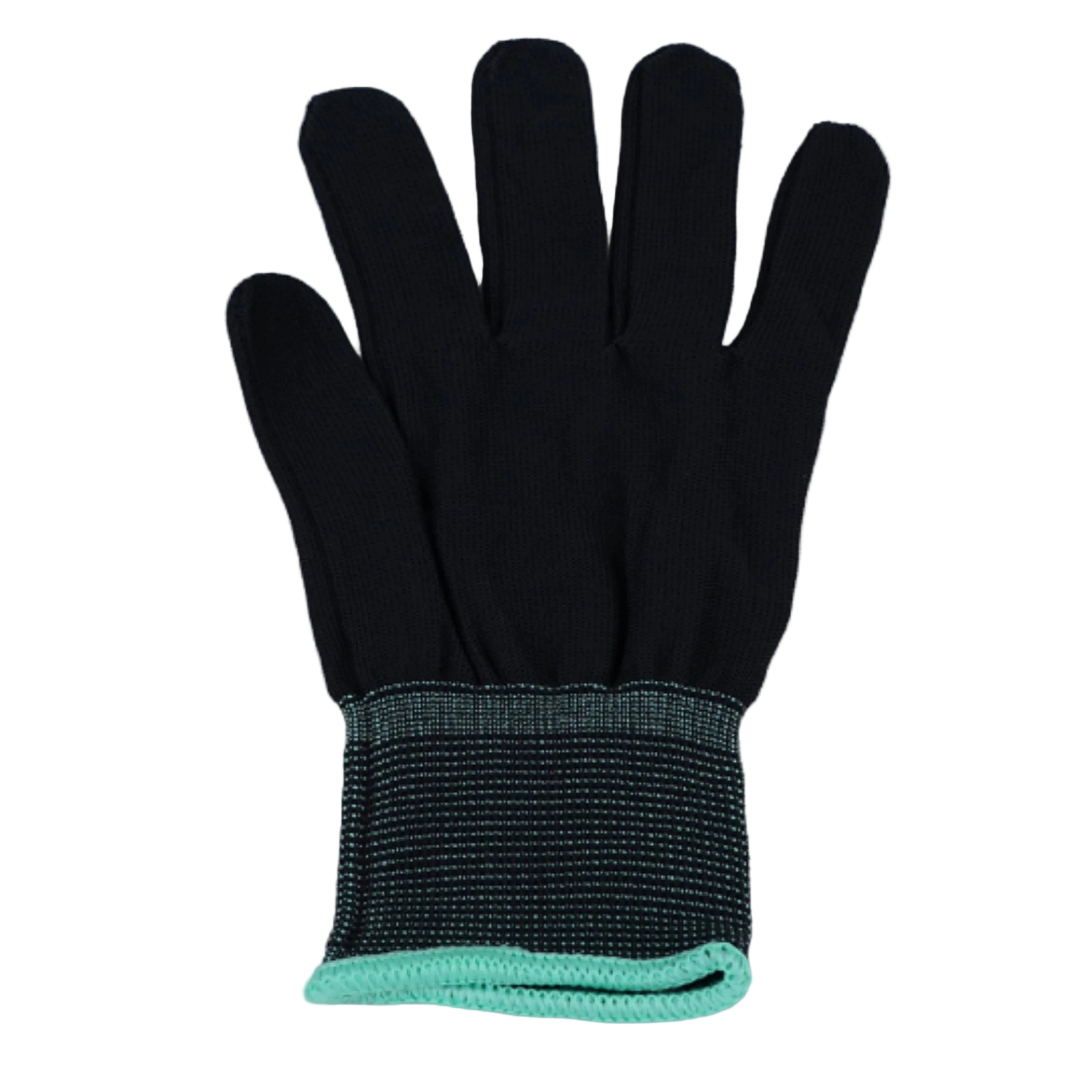 ASPURE Inner Gloves Black Overlock, Polyester M 10 Pairs/Bag