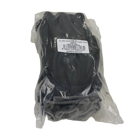 ASPURE Black PU Gloves Overlock, Polyester, Palm Coated L 10 Pairs/Bag