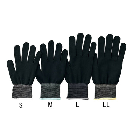 ASPURE Inner Gloves Black Overlock, Nylon LL 10 Pairs/Bag