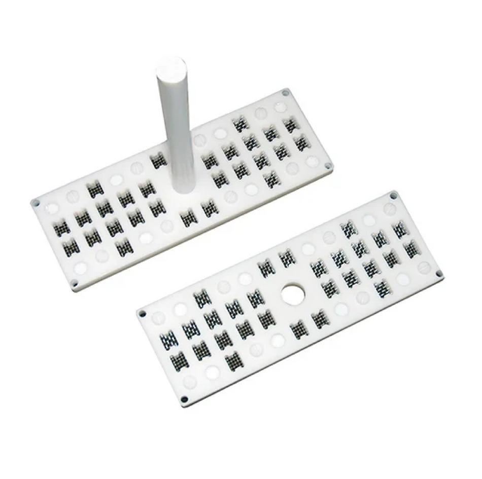 ASONE PTFE Mesh Type Substrate Cleaning Carrier, 28-piece capacity, 5 mm square work size