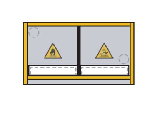Ecosafe 2- Door Underbench Safety Cabinet Type 30 - 2 Compartments - MSE Supplies LLC