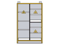 Ecosafe 2- Door Tall Safety Cabinet Type 30 - 3 Compartments - MSE Supplies LLC