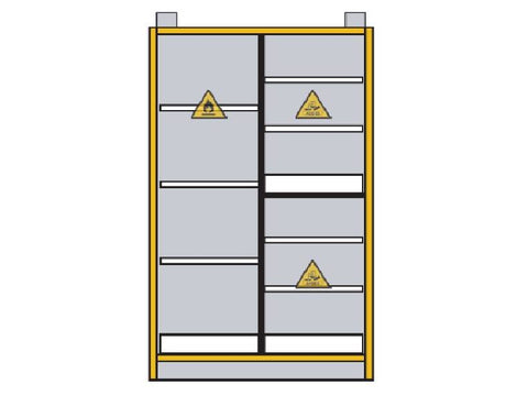 Ecosafe 2- Door Tall Safety Cabinet Type 30 - 3 Compartments - MSE Supplies LLC