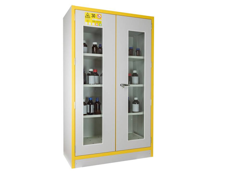Ecosafe 2- Glass Door Tall Safety Cabinet Type 30 250L - MSE Supplies LLC