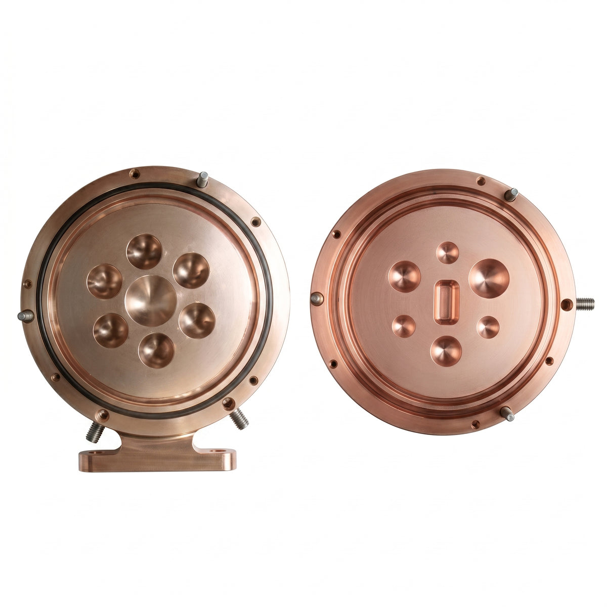Old Version Copper Crucible Plate Standard Mould for Mini Arc Melter MAM-1, Part 8248 AI image