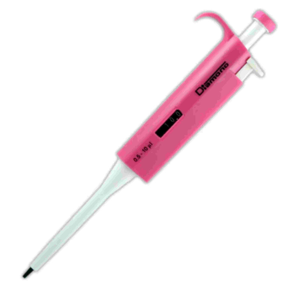 Globe Scientific Diamond Adjustable Pipette0.5 - 10ul, Pink