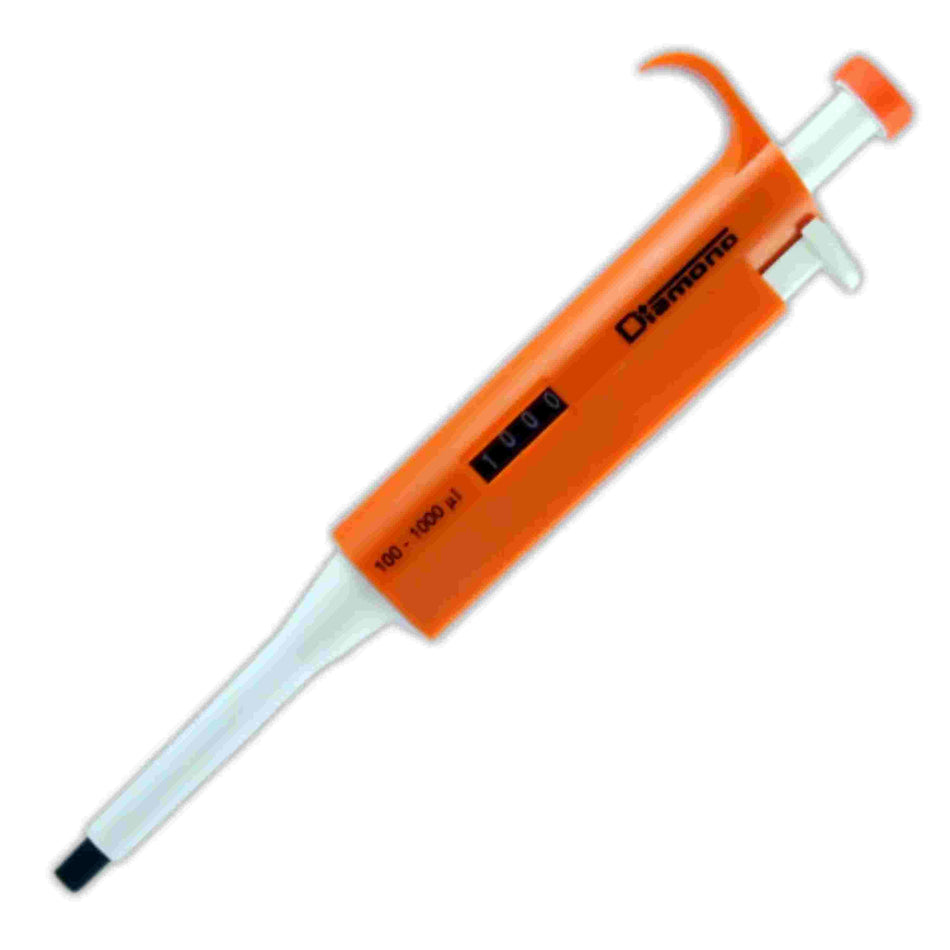 Globe Scientific Diamond Adjustable Pipette100 - 1000ul, Orange