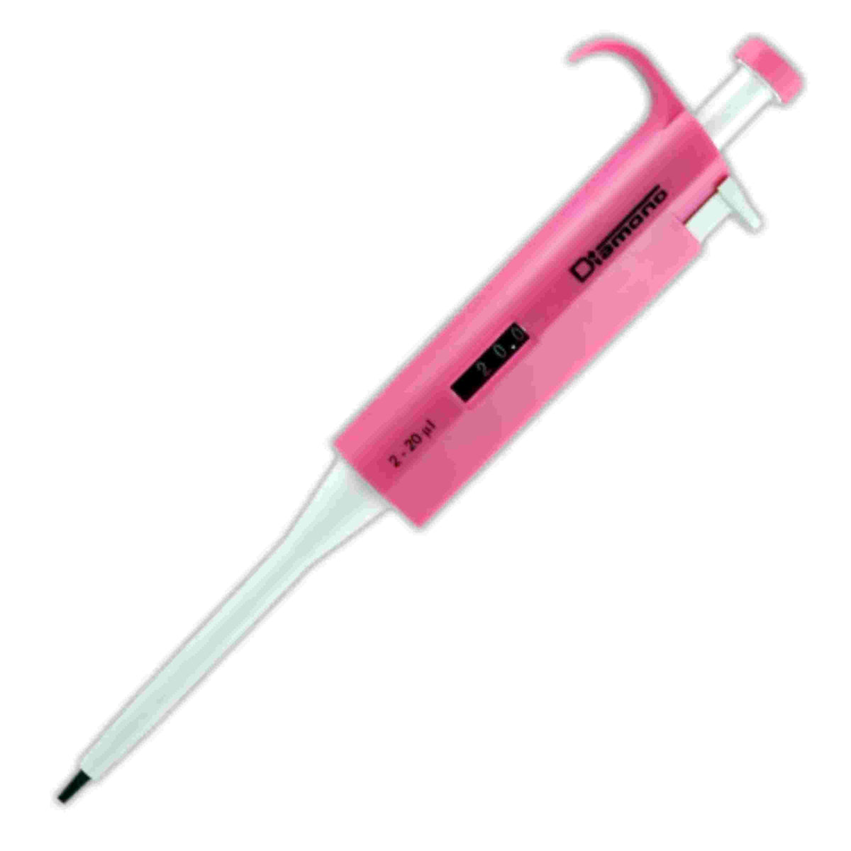 Globe Scientific Diamond Adjustable Pipette2 - 20ul, Pink