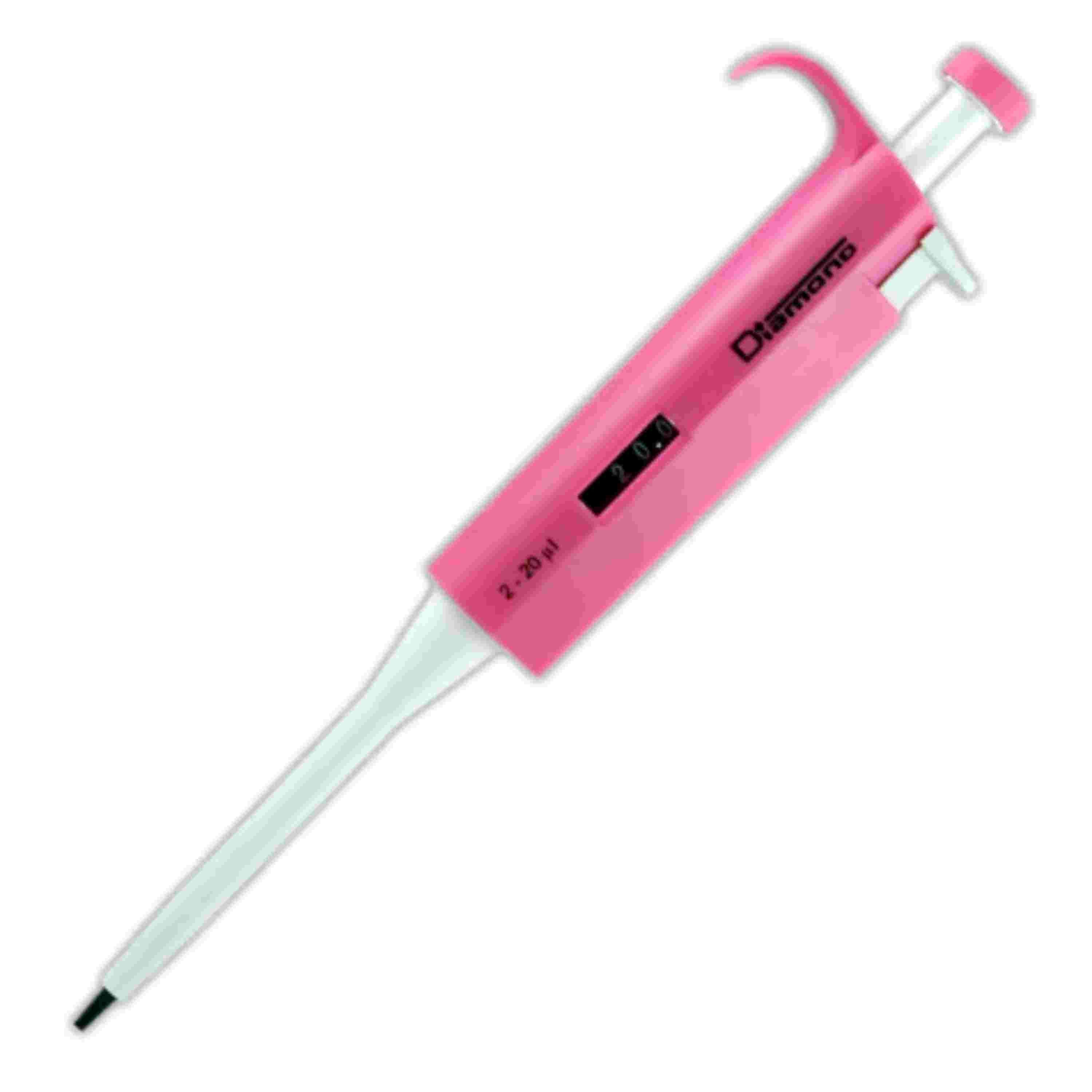 Globe Scientific Diamond Adjustable Pipette2 - 20ul, Pink