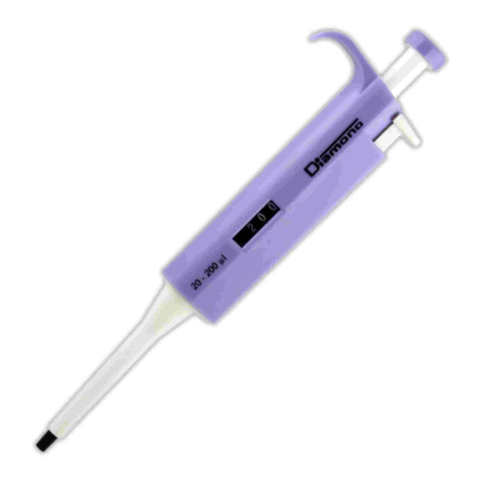 Globe Scientific Diamond Adjustable Pipette20 - 200ul, Lavender