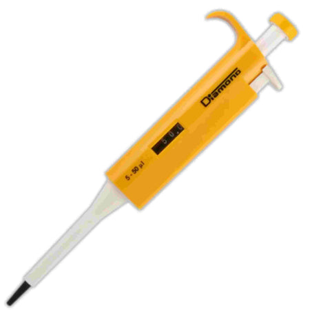 Globe Scientific Diamond Adjustable Pipette5 - 50ul, Yellow