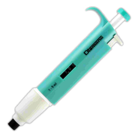 Globe Scientific Diamond Adjustable Pipette1000 - 5000ul, Light Green
