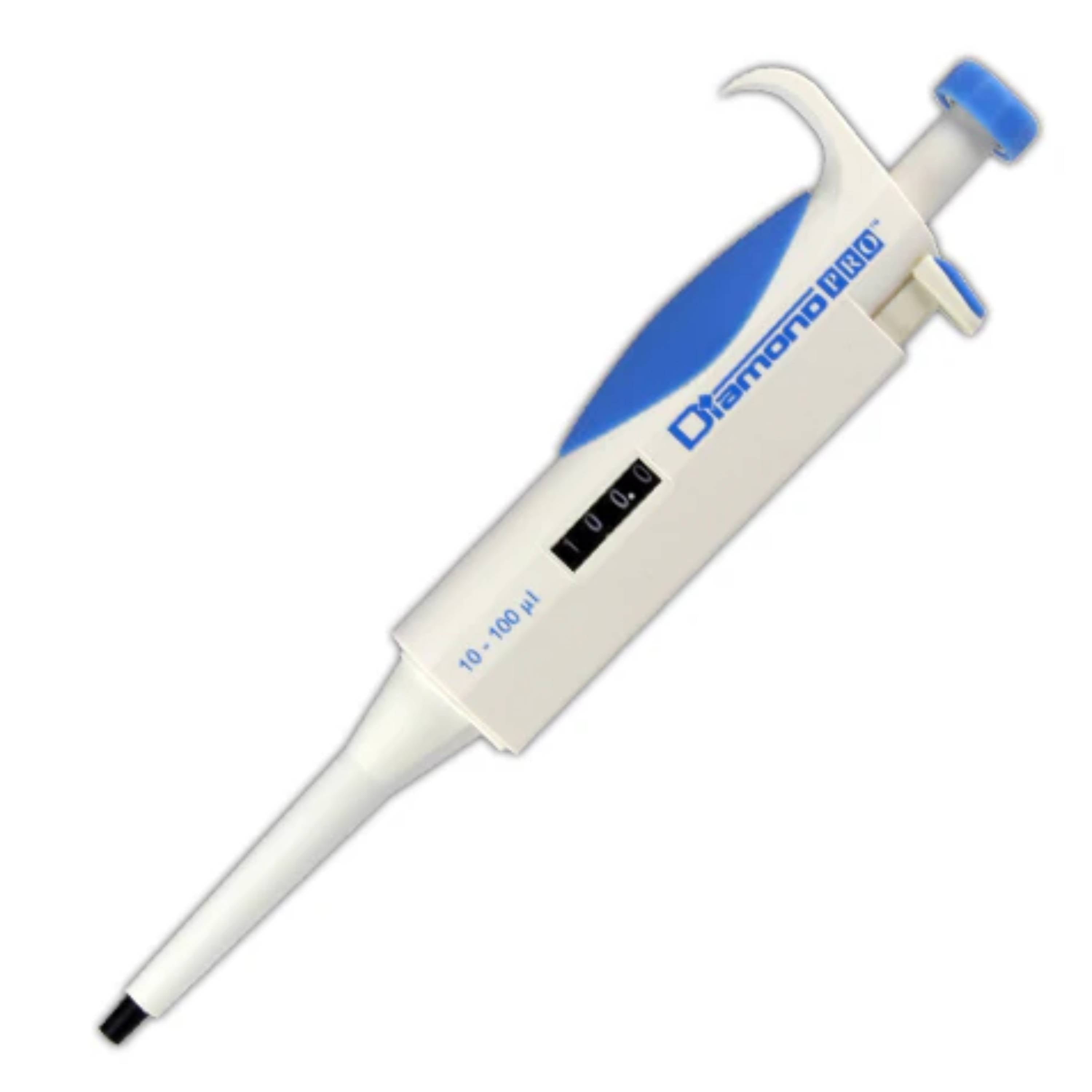 Globe Scientific Diamond PRO Adjustable Pipette10 - 100ul, Blue