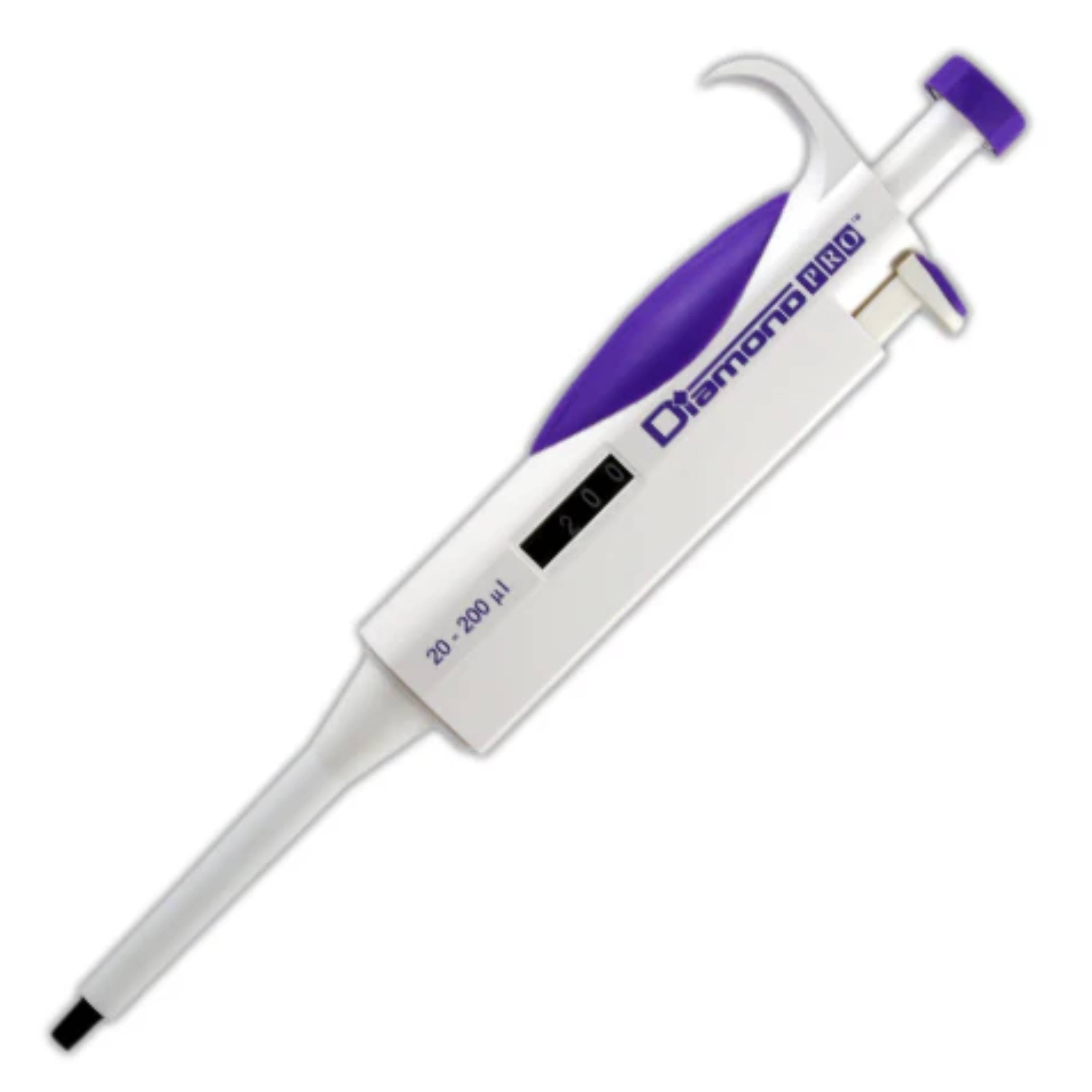 Globe Scientific Diamond PRO Adjustable Pipette20 - 200ul, Lavender