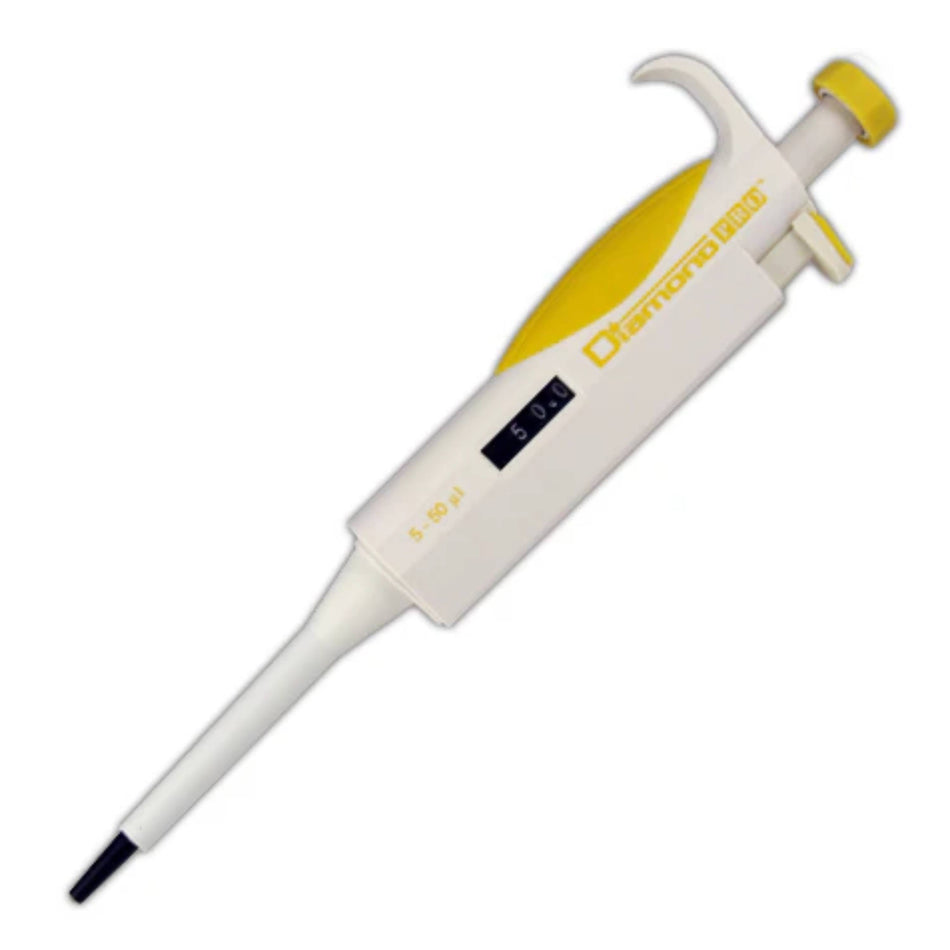 Globe Scientific Diamond PRO Adjustable Pipette5 - 50ul, Yellow