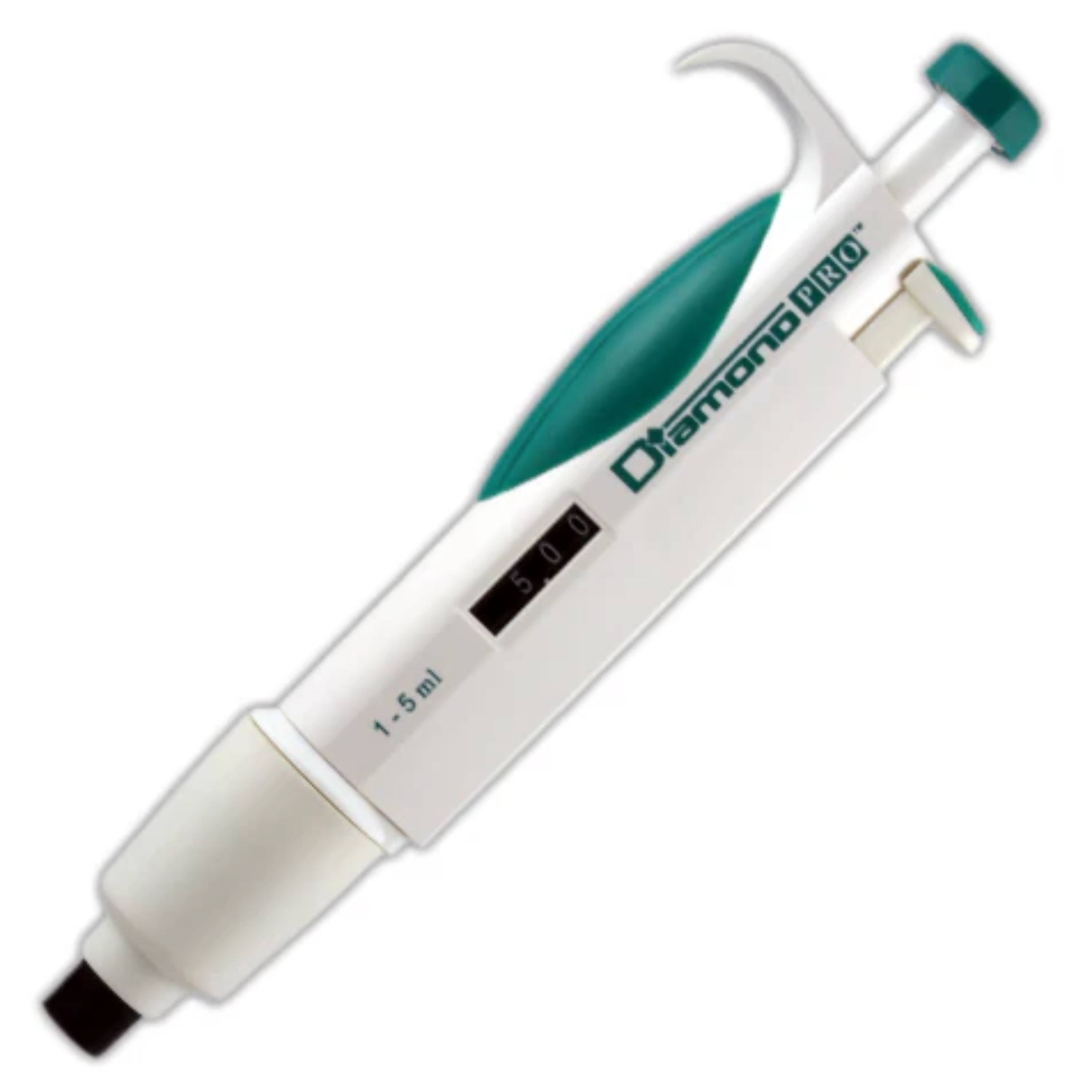 Globe Scientific Diamond PRO Adjustable Pipette1000 - 5000ul, Light Green - Bio Lab Consumables - Globe Scientific - MSE Supplies