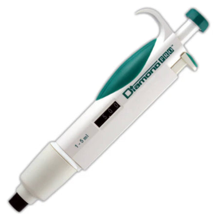 Globe Scientific Diamond PRO Adjustable Pipette1000 - 5000ul, Light Green - Bio Lab Consumables - Globe Scientific - MSE Supplies