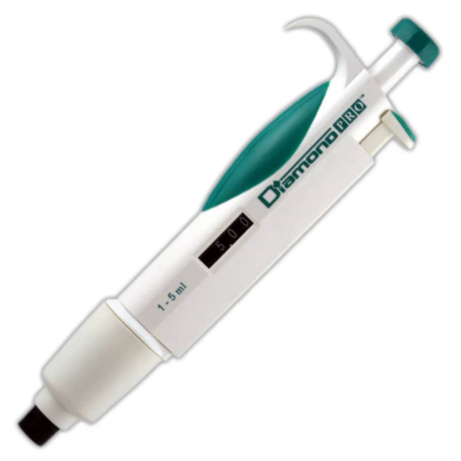 Globe Scientific Diamond PRO Adjustable Pipette1000 - 5000ul, Light Green - Bio Lab Consumables - Globe Scientific - MSE Supplies