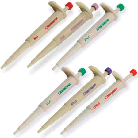 Globe Scientific Diamond Jr. Fixed Pipette Packkit: 5, 10, 20, 25, 50 + 100ul