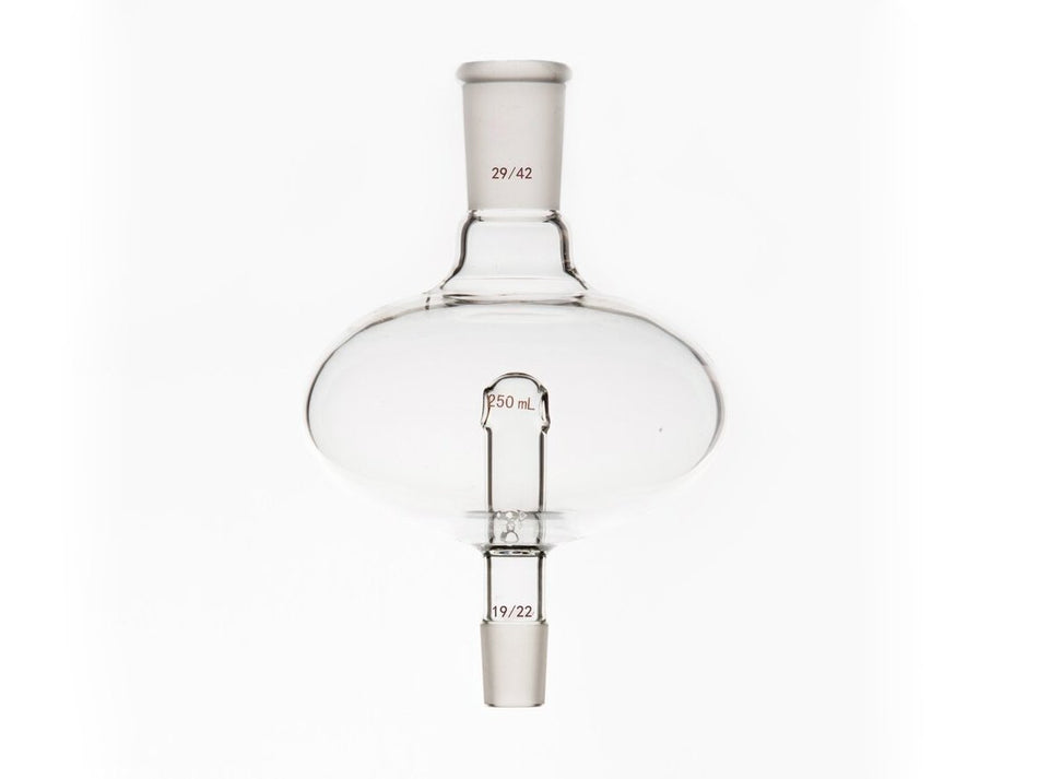 MSE PRO Flat Splash-Proof Balls, with Backflow Hole, Upper Mouth: 29/42, Lower Mouth: 19/22, 250mL - MSE Supplies LLC