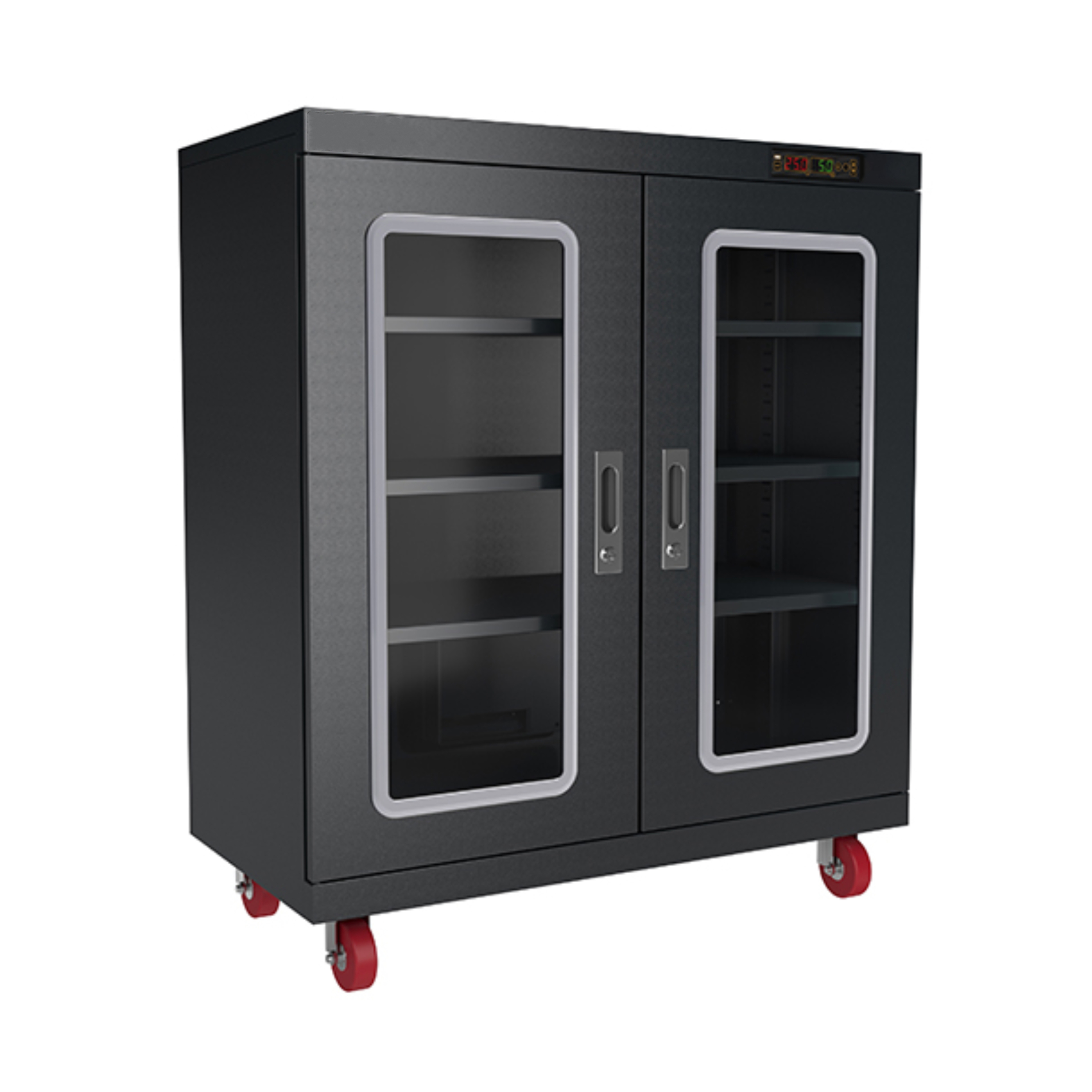 MSE PRO 1-50% RH Nitrogen (N<sub>2</sub>) Cabinet for Electronics and Semiconductors - Wafer Carrier Cases - MSE Supplies LLC - MSE Supplies