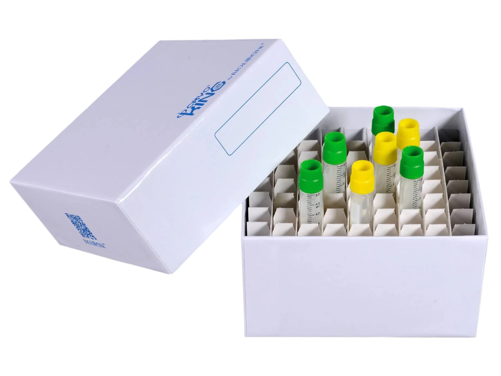 Biologix CryoKING® 3in Cardboard Freezer Boxes, 100/81 Well, Plastic Coating, 5/Pack, 100/Case - MSE Supplies LLC