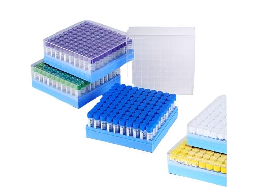Biologix CryoKING® Combo: 0.5mL vials+1in. box (100-well) 6 Sets/Pack, 2 Packs/Case - MSE Supplies LLC