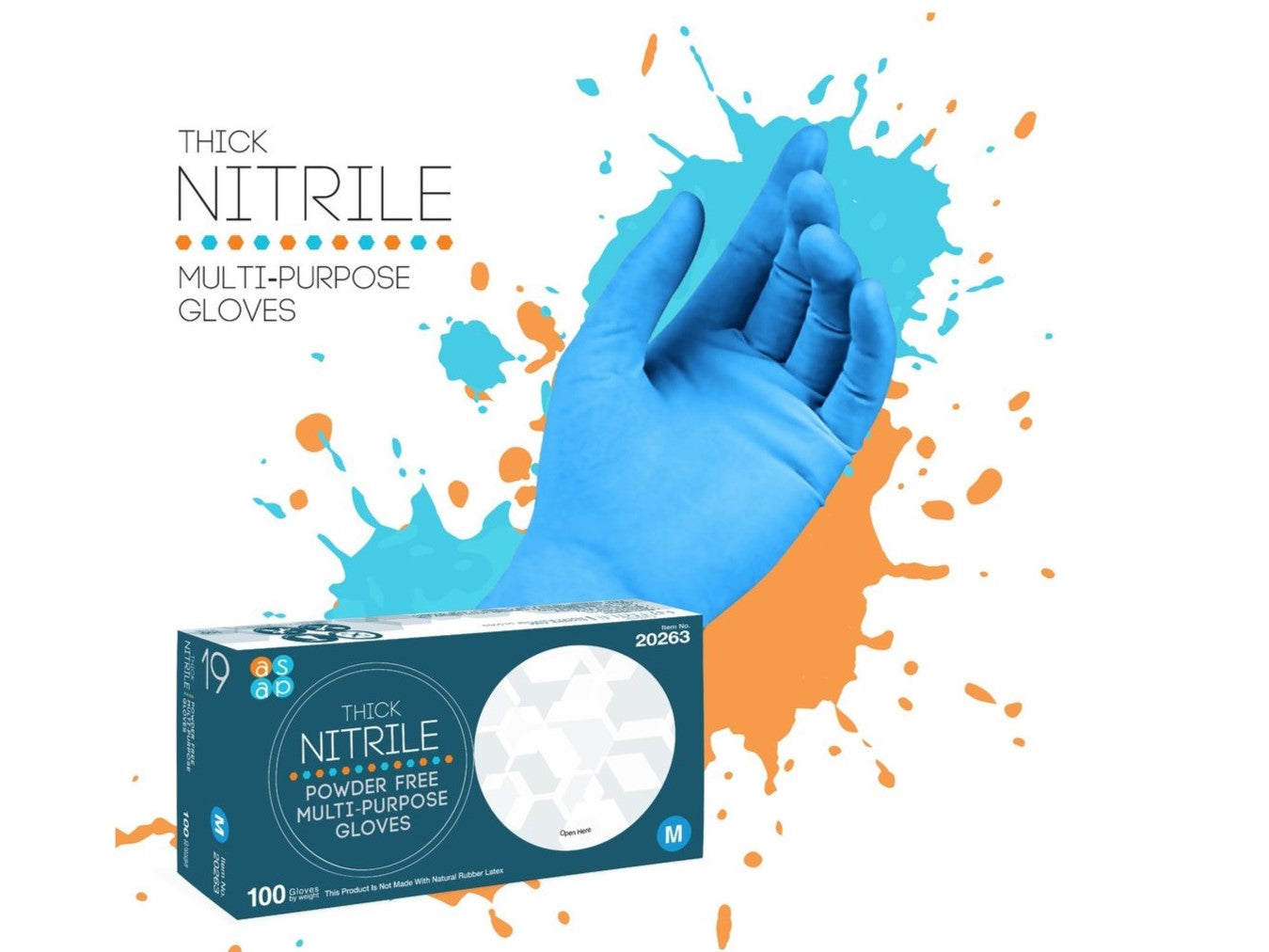 A.S.A.P. Thick Nitrile Multi-Purpose Gloves, 1000PK, Laboratory Supplies, A.S.A.P., MSE Supplies