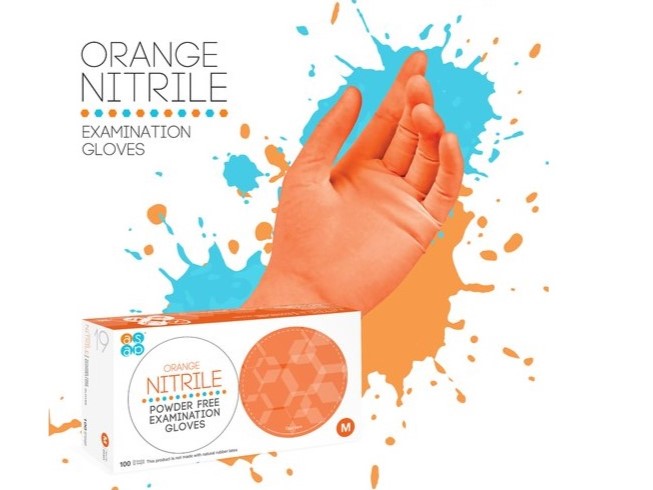 A.S.A.P. Orange Nitrile Exam Gloves, 1000PK, Laboratory Supplies, A.S.A.P., MSE Supplies