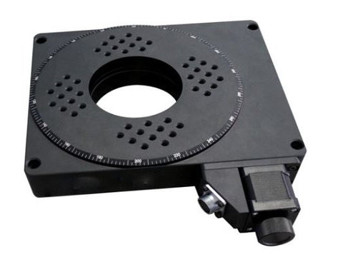 MSE PRO Stepper Motorized Aluminum Alloy Rotation Stages (Angle 360°, Φ200mm, Load Capacity 45kg) - MSE Supplies LLC