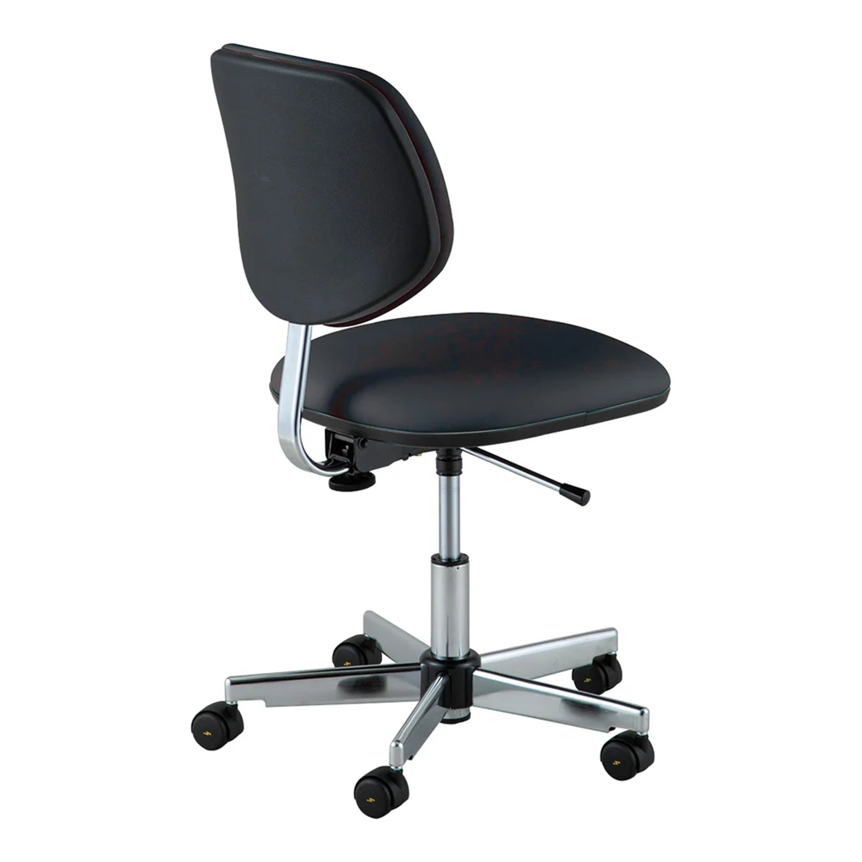 ASONE Comfortable CleanRoom Chair (Fit) Black without Ring