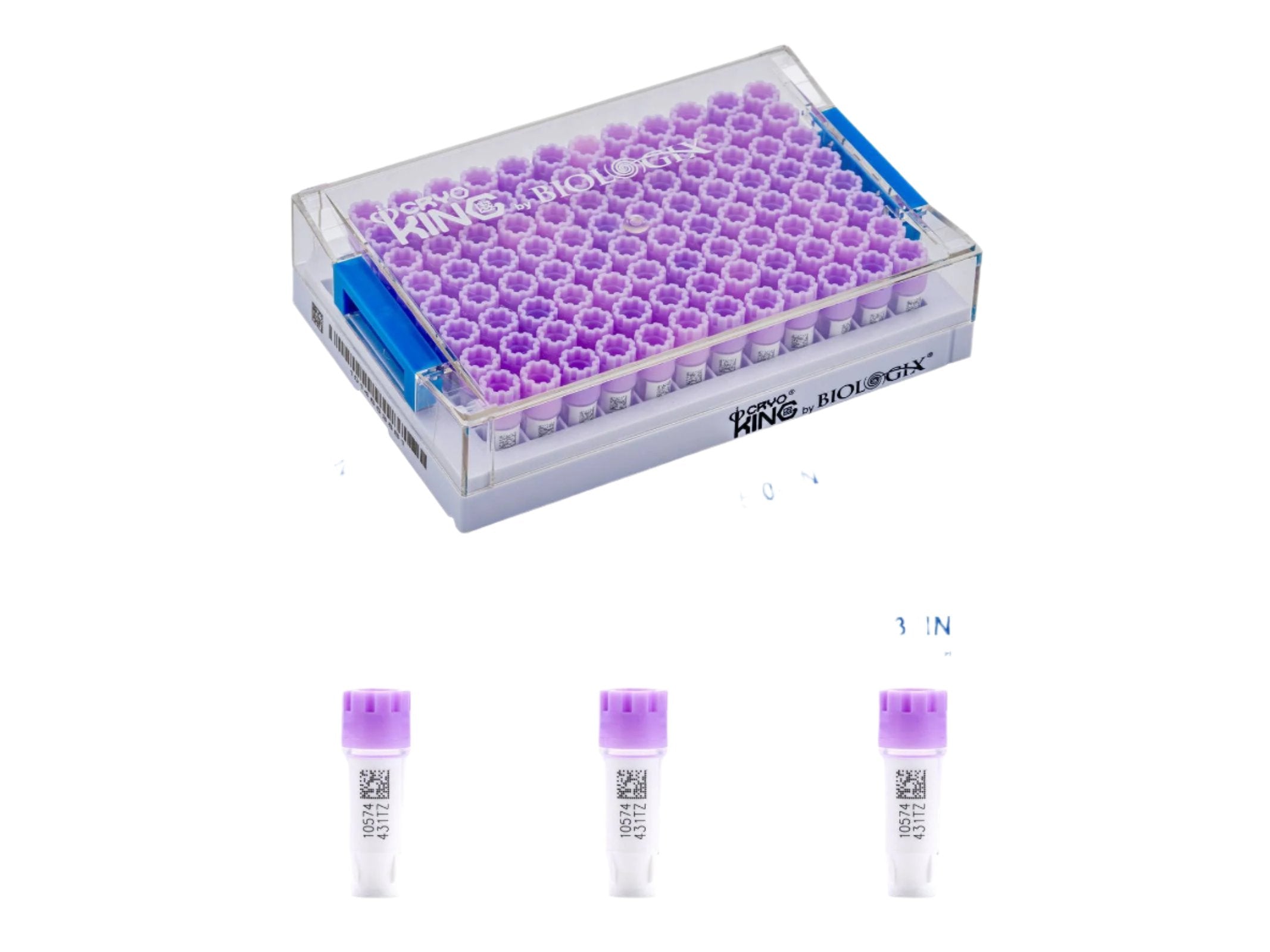 Biologix SBS Standard Cryogenic Vials External Thread 0.4 ml, 96-Well ...