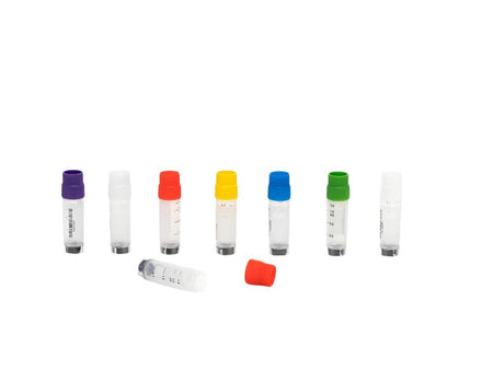 Cryogenic Vials Side & Bottom Barcoded-2.0ml, External Thread, 25 Sets/Bag, 20 Bags/Pack, 2 Packs/Case