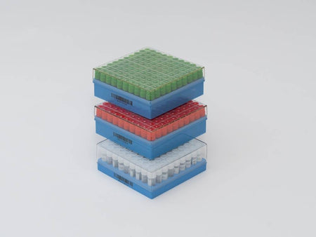 Biologix Cryogenic 2.0ml Vials + 2 in Box (100 Wells)-External Thread, 6 Bags/Pack, 2 Packs/Case, 1200 Vials/Case - MSE Supplies LLC